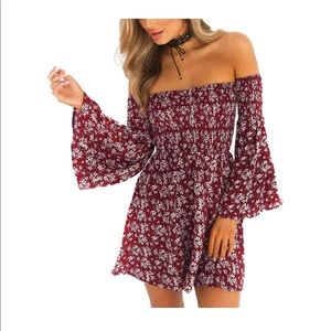 Off Shoulder Floral Dress